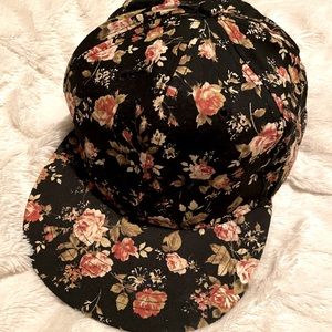 Flat Bill Floral Adjustable Hat